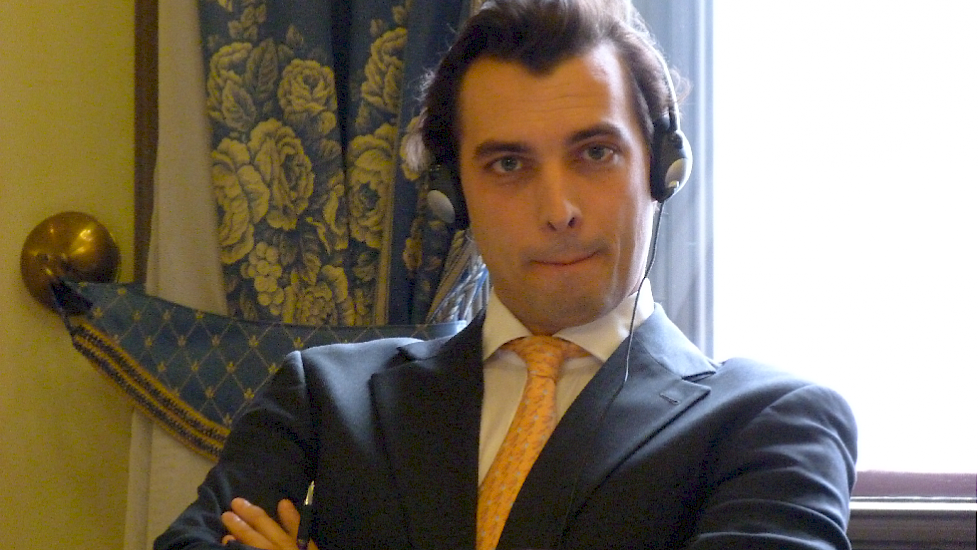 De fractievoorzitter van FvD in de Tweede Kamer, Thierry Baudet.