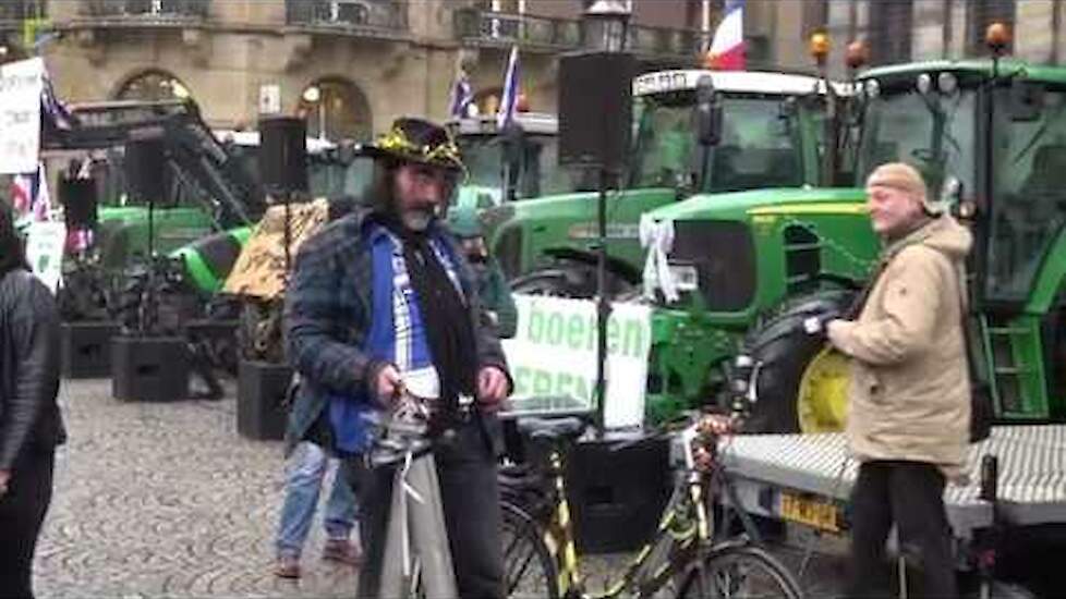 Voorzitter Landbouwcollectief Aalt Dijkhuizen spreekt op BoerBurgerBrunch in Amsterdam