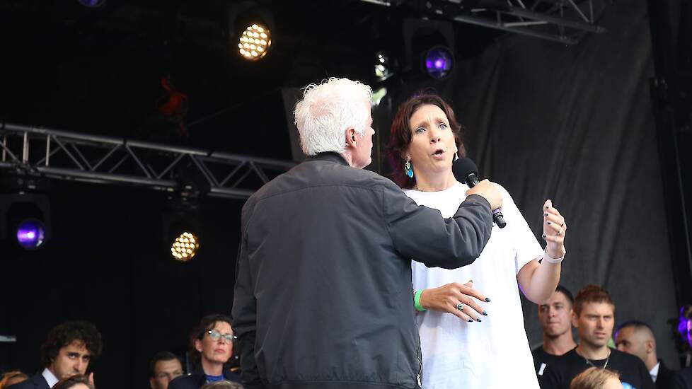 Helma Lodders sprak de boeren toe tijdens het boerenprotest op 1 oktober 2019 in Den Haag.