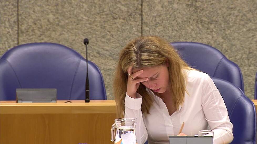 Minister Schouten, nog in de oude Kamer.