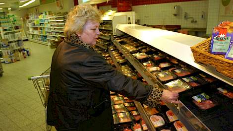 Consument is niet echt geïnteresseerd in eten.