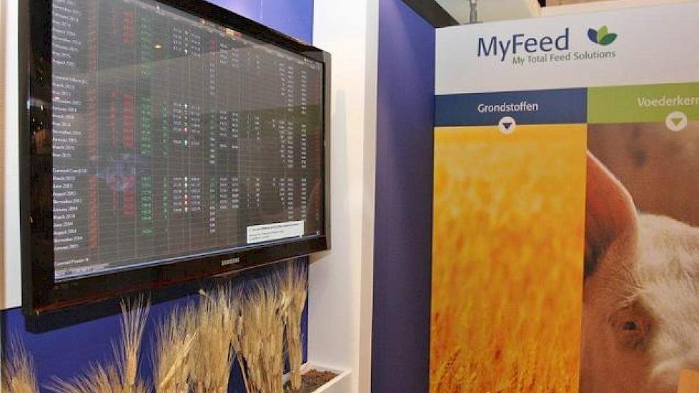 MyFeed had een aparte stand op de beurs. De dochteronderneming van Boerenbond Deurne bestaat sinds 1 november. Grote varkenshouders kunnen losse grondstoffen, voerkernen en voeradvies inkopen bij MyFeed. De grondstoffen worden direct of na een behandeling