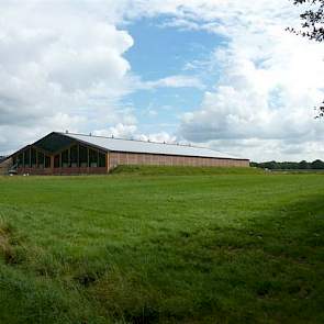 De nieuwe kalverstal voor 1.600 rosés in Uddel van de familie Kroes is een opvallende verschijning in het landschap. Vader en zoon runnen het bedrijf. In totaal telt het bedrijf nu 3.600 rosé-kalveren, goed voor 2,5 tot 3 fte.