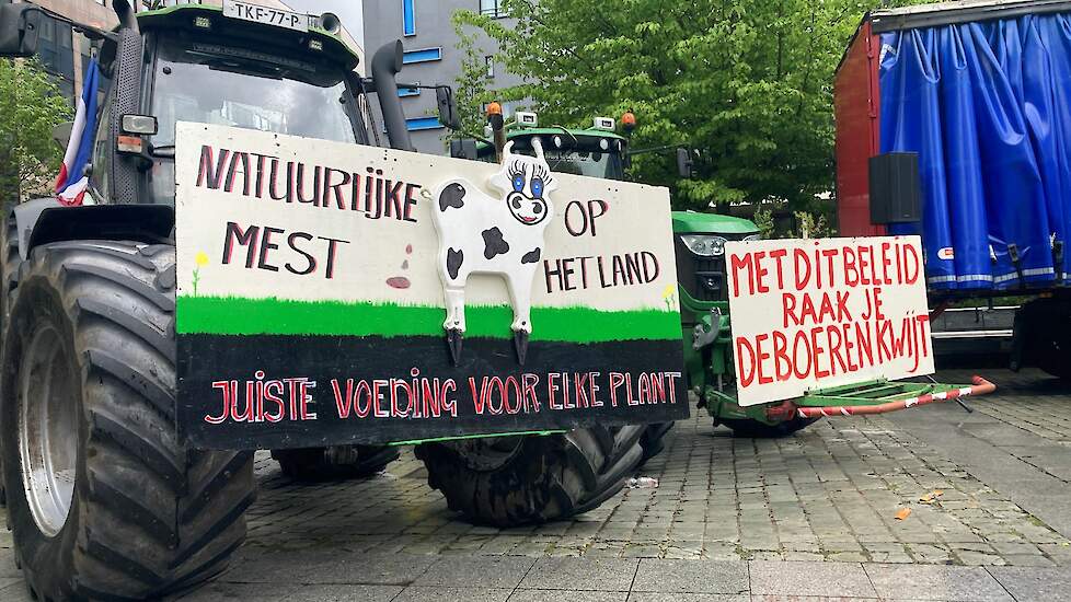 Trekkers bij een boerenprotest van Agractie eerder dit jaar in Brussel.