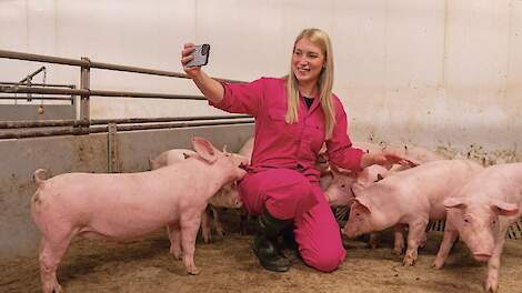 TikTok vanuit de kraamstal: Desi Keurntjes geeft de varkenshouderij een gezicht