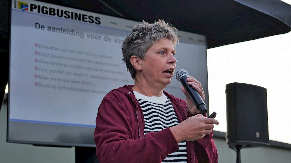 Annemarie Noordman tijdens De Pig Business Zomerspecial
